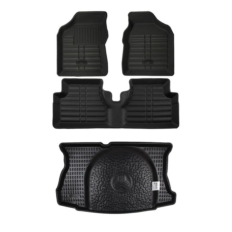 کفپوش سه بعدی خودرو بابل کارپت مدل 009 مناسب کوییک به همراه صندوق