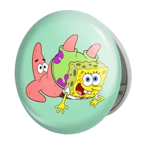 آینه جیبی خندالو طرح  باب اسفنجی و پاتریک مدل تاشو کد 24714 