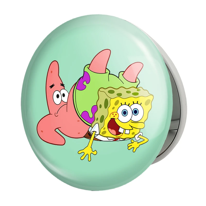 آینه جیبی خندالو طرح  باب اسفنجی و پاتریک مدل تاشو کد 24714 