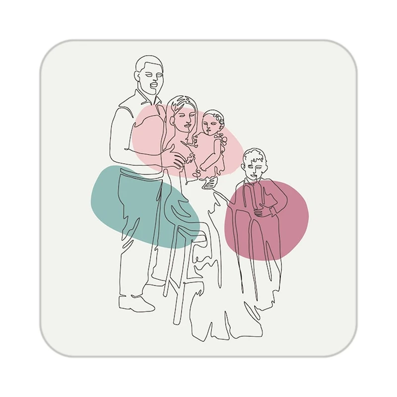 زیر لیوانی کاکتی طرح عاشقانه مدل mp37690