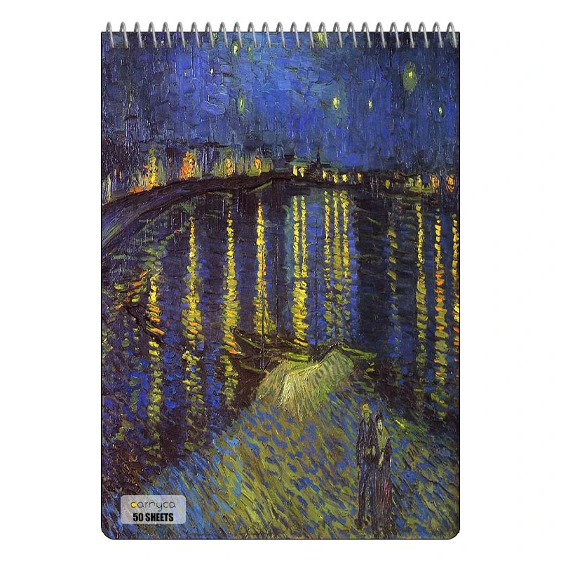 دفتر نقاشی 50 برگ سیمی کارنیکا طرح نقاشی های ون گوگ Van Gogh Paintings کد 32718