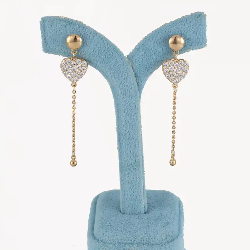 گوشواره زنانه ژوپینگ مدل قلب کد CC88