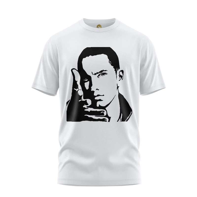 تی شرت آستین کوتاه زنانه هومرو مدل TW309 طرح Eminem