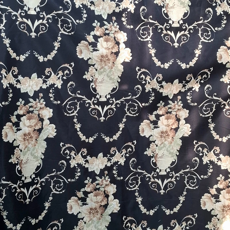 پارچه ملحفه عرض 2.4 متر مدل هما رنگ سرمه‌ای تیره