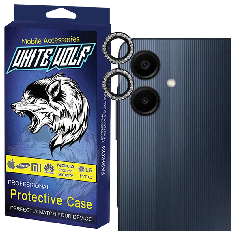 محافظ لنز دوربین شیشه ای وایت ولف مدل W-Shine Ring مناسب برای گوشی موبایل سامسونگ Galaxy A06