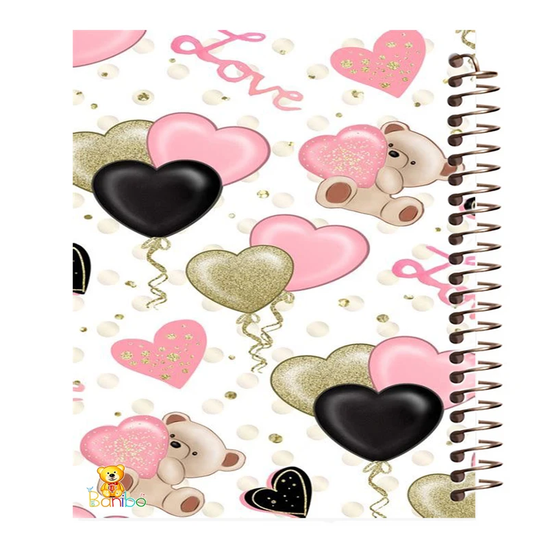 دفتر نقاشی 50 برگ بانیبو مدل خرس و قلب کد 1095