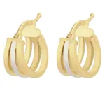 گوشواره طلا 18 عیار زنانه طلای مستجابی مدل سه حلقه ای کد 167088