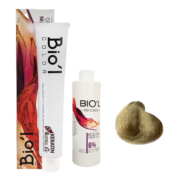 کیت رنگ مو بیول سری CHOCOLATE شماره 8.7 حجم 100 میلی لیتر رنگ بلوند زیتونی روشن