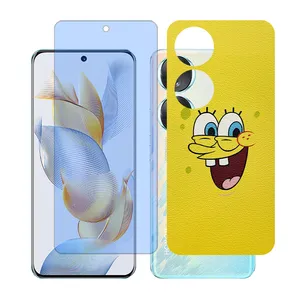 Glass together model blue cut screen protector suitable for Honor 70 mobile phone with back cover sticker