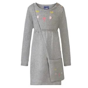 ست پیراهن بافت و کیف دخترانه نوزادی لوپیلو مدل madchen-strickkleid