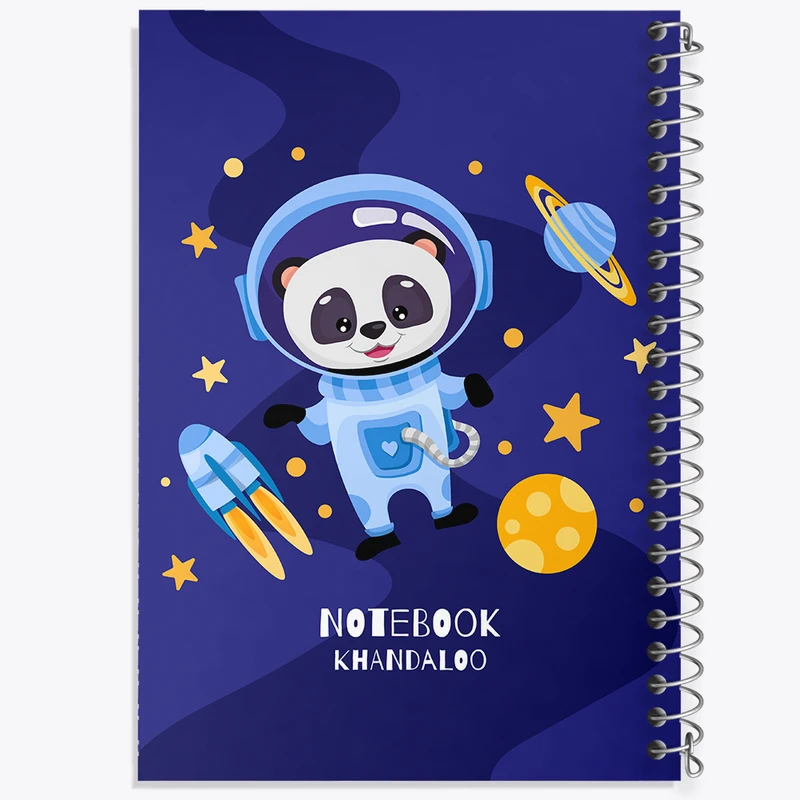 دفتر شطرنجی 50 برگ خندالو مدل پاندا فضانورد کد N1372