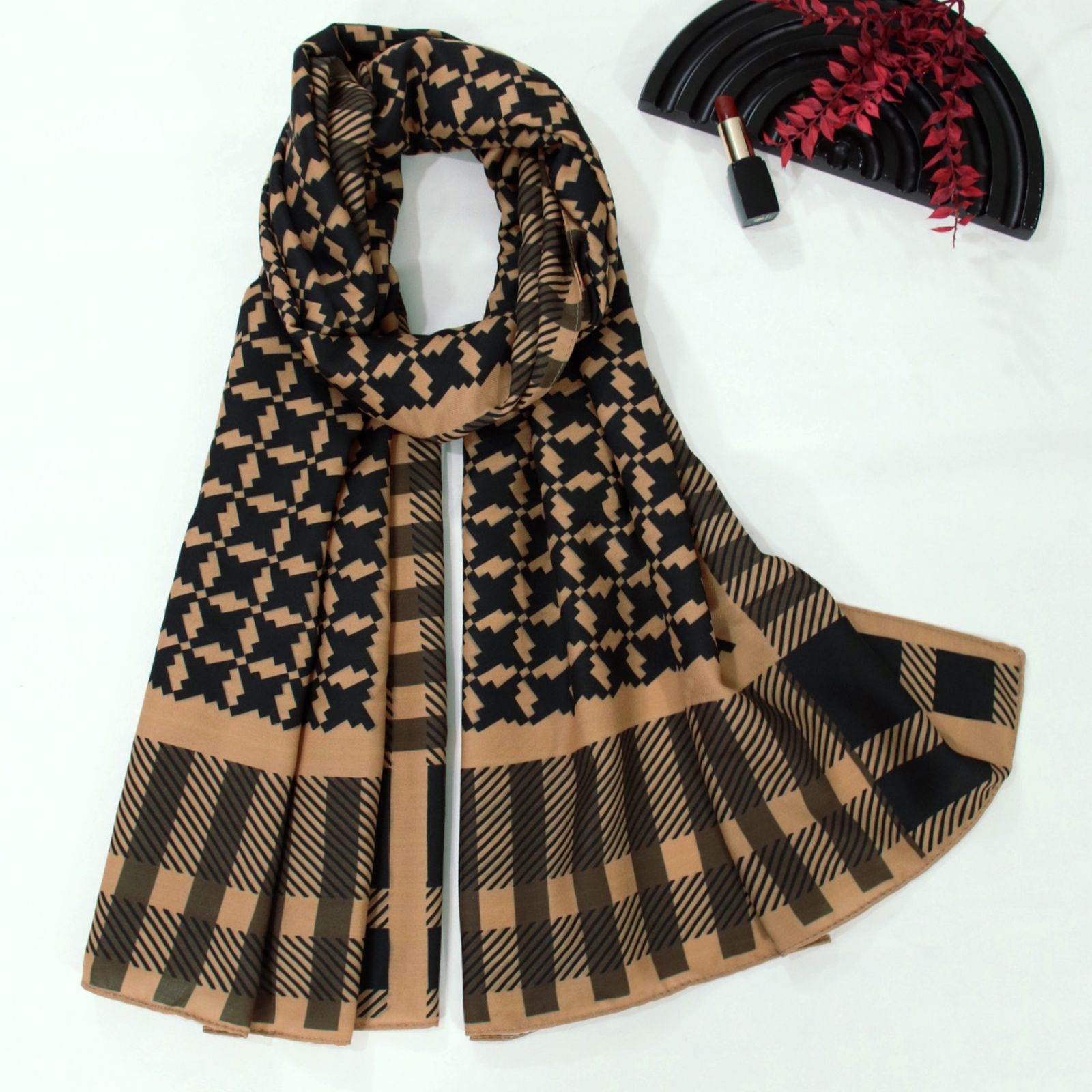 شال زنانه مدل پاییزه عربی کجراه کد aa-2746 -  - 2