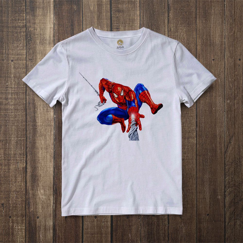 تی شرت آستین کوتاه مردانه هومرو مدل TW466 طرح مرد عنکبوتی - - 6