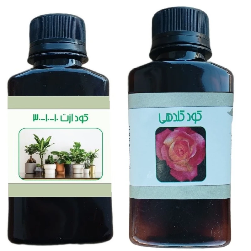 کود مایع ازت 10-10-30 و کود گلدهی مدل life - D حجم 110 میلی لیتر بسته 2 عددی