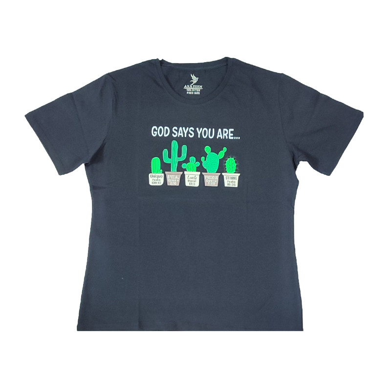 تی شرت آستین کوتاه زنانه مدل پنج کاکتوس کد 01