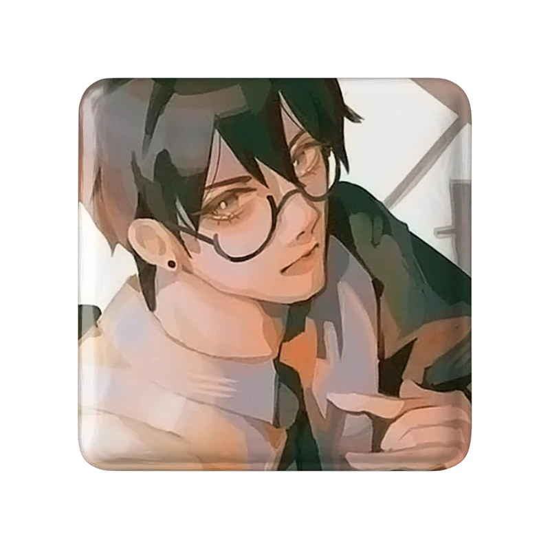 مگنت خندالو طرح هایاکاوا انیمه مرد اره ای Chainsaw  مدل مربعی کد 18009