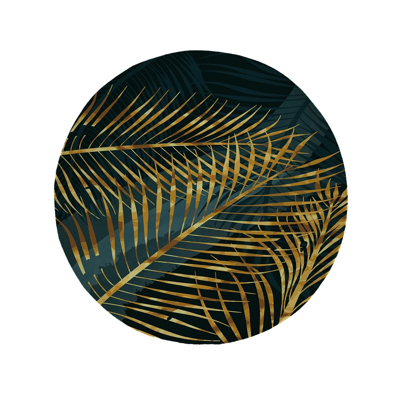 پادری مدل دایره طرح برگ کد 8960 سایز 90 × 90 سانتی متر