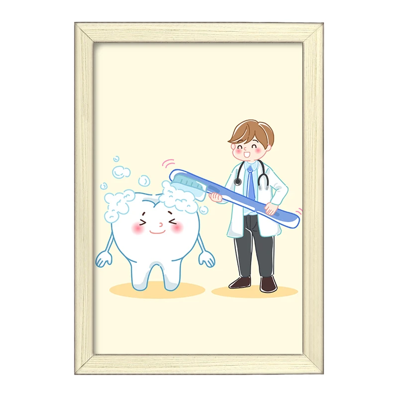 تابلو خندالو طرح دندان و دندان پزشکی کودکانه کد 36711