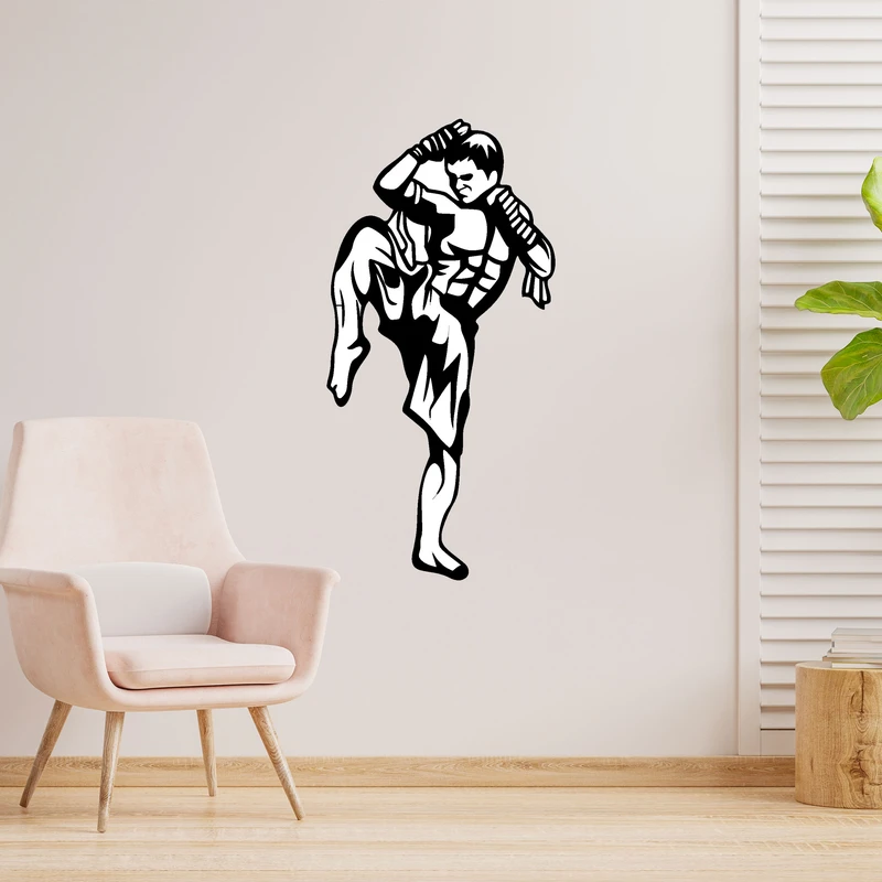 دیوارکوب طرح ورزش رزمی موی تای مدل A1419-2550