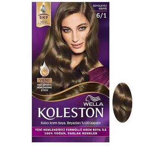 کیت رنگ مو ولا سری skf شماره 6.1 حجم 50 میلی لیتر رنگ قهوه ای شکلاتی