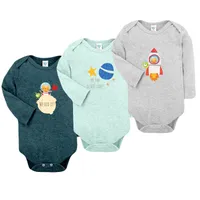 بادی آستین بلند نوزادی نیل کوک مدل Space Melange مجموعه 3 عددی