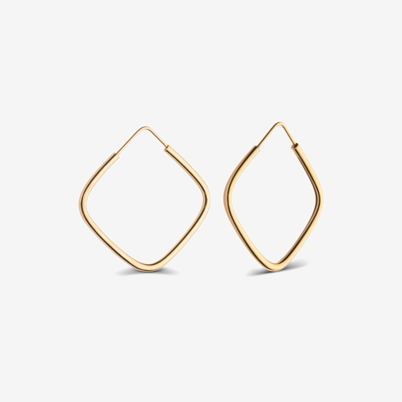 گوشواره حلقه‌ای طلا 18 عیار زنانه گلدم مدل 2E245004 -  - 1