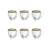 فنجان مدل Seltik لب طلایی بسته 6 عددی