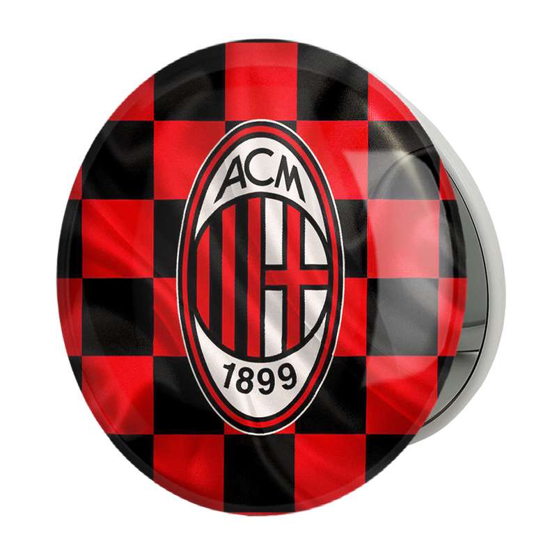 آینه جیبی خندالو طرح باشگاه آث میلان A.C. Milan مدل تاشو کد 2029