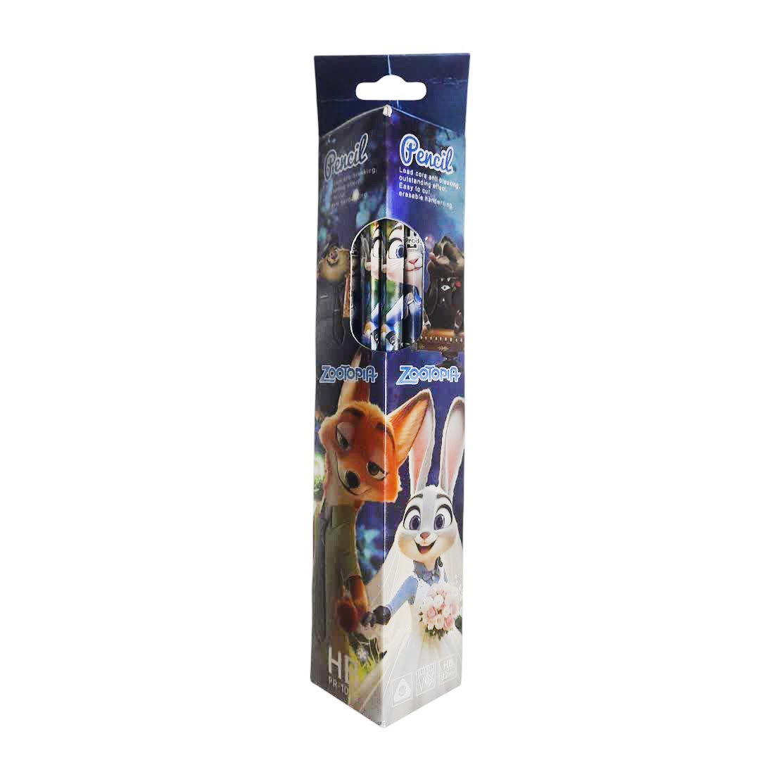 مداد مشکی با درجه سختی  HB مدل ZOOTOPIA کد 129 بسته 12 عددی
