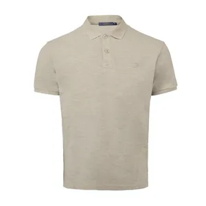 پولوشرت آستین کوتاه مردانه الفردو مدل یقه سه دکمه جودون ملانژ