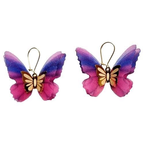 گوشواره طلا 18 عیار زنانه مدل پروانه SN3321 