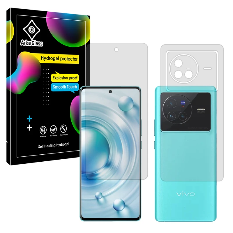 محافظ صفحه نمایش مات آرکا گلس مدل Tough مناسب برای گوشی موبایل ویوو X80 به همراه محافظ پشت گوشی