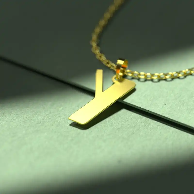 گردنبند طلا 18 عیار زنانه مدوپد مدل حرف Y کد H3-1-1311