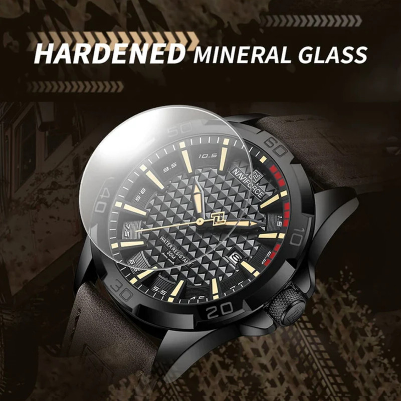 ساعت مچی عقربه‌ای مردانه نیوی فورس مدل تقویم دار کد 8023-BRBY