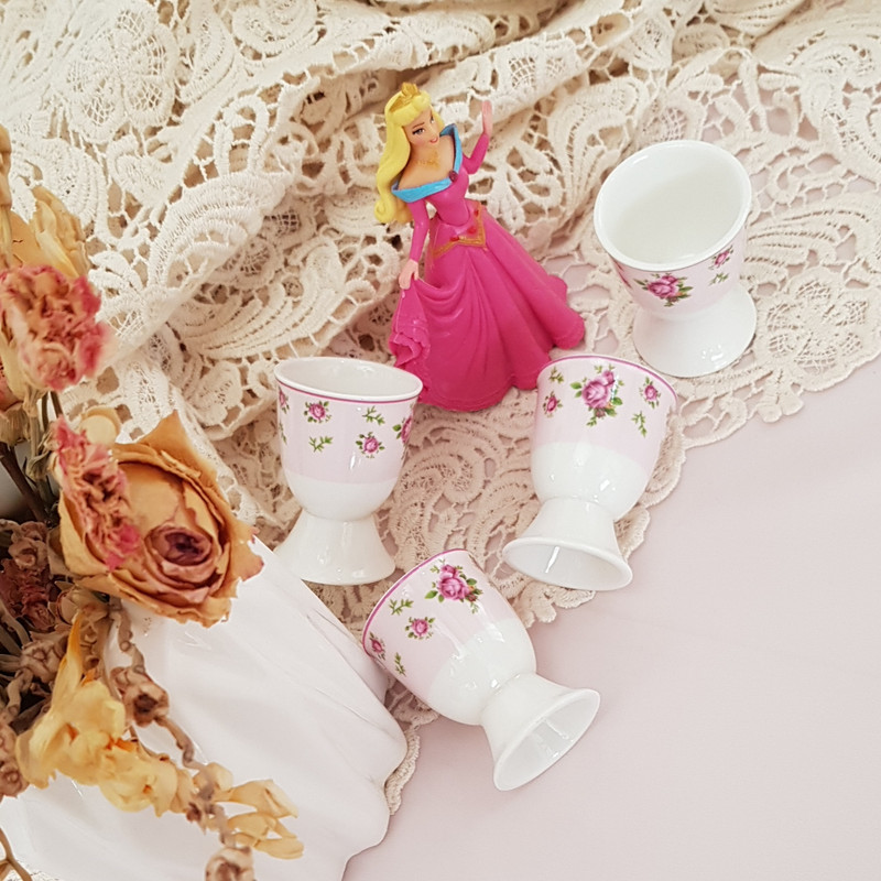 ظرف نگهدارنده تخم مرغ مدل pinkrose مجموعه 4 عددی