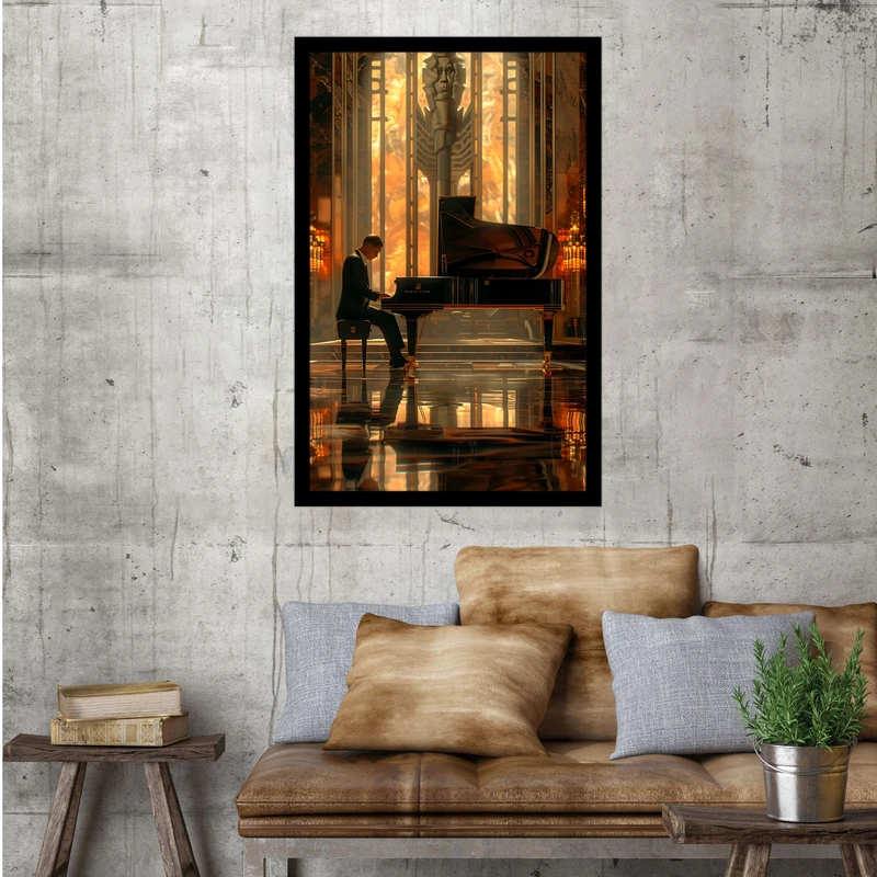 تابلو بکلیت طرح موسیقی و پیانو مدل B-bu1470