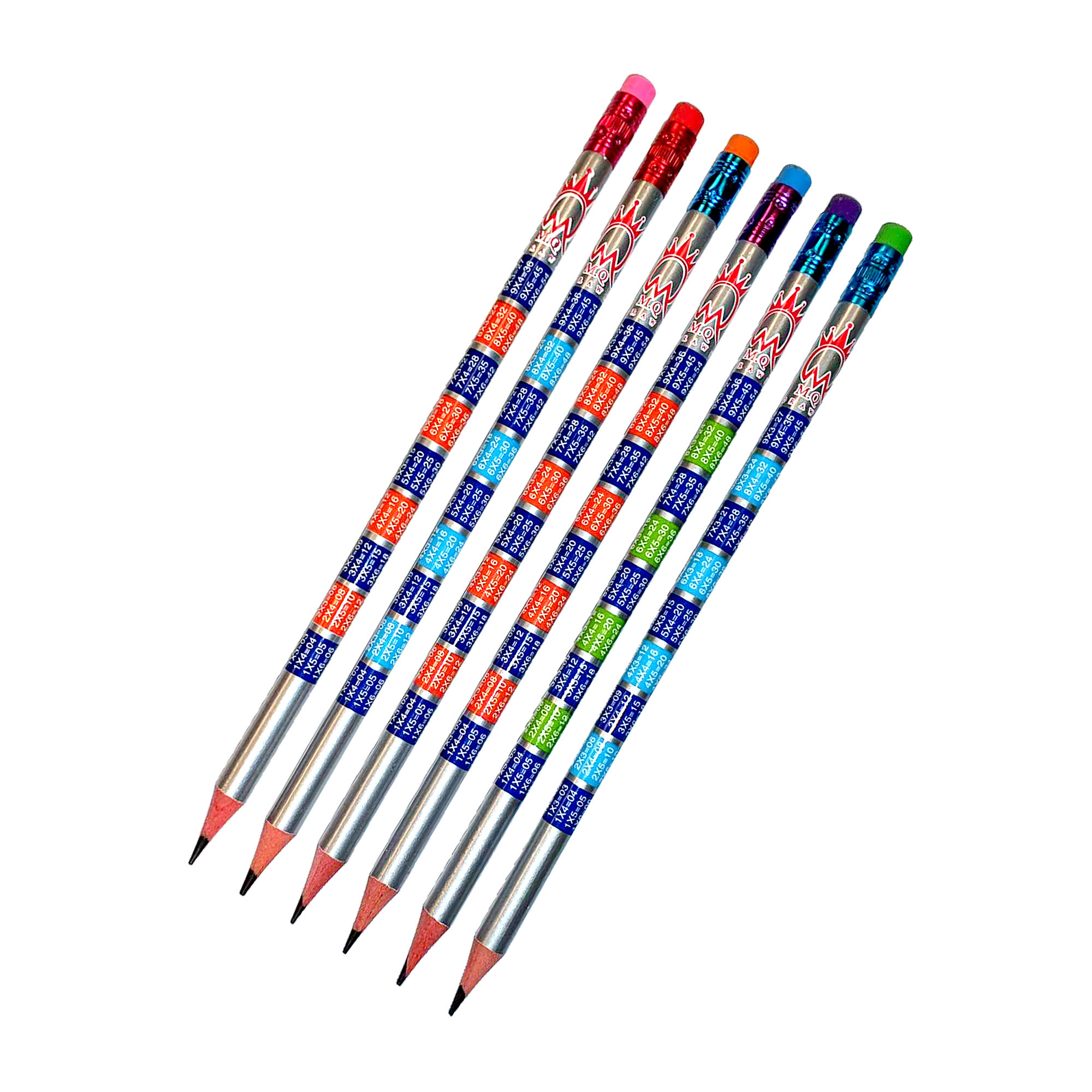 مداد مشکی ام کیو با درجه سختی HB مدل Metalic کد H53 بسته 6 عددی