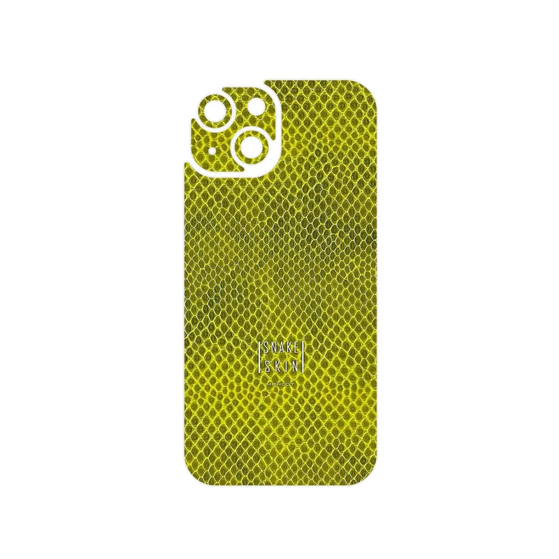 برچسب پوششی ماهوت مدل Yellow Snake Skin مناسب برای گوشی موبایل اپل iPhone 15