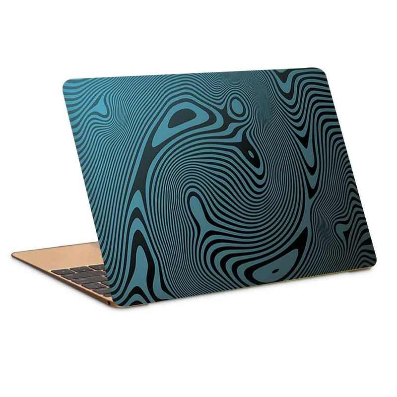 استیکر لپ تاپ طرح blue zigzag diagonal waveکد c-100مناسب برای لپ تاپ 15.6 اینچ