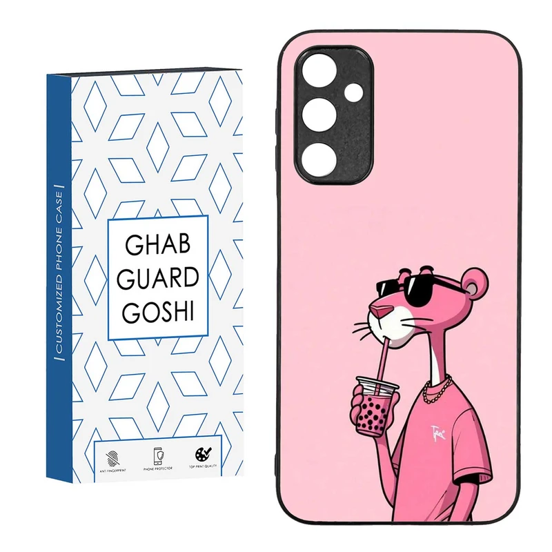 کاور قاب گارد گوشی طرح پلنگ صورتی کد TPU-213 مناسب برای گوشی موبایل سامسونگ  GALAXY A24  