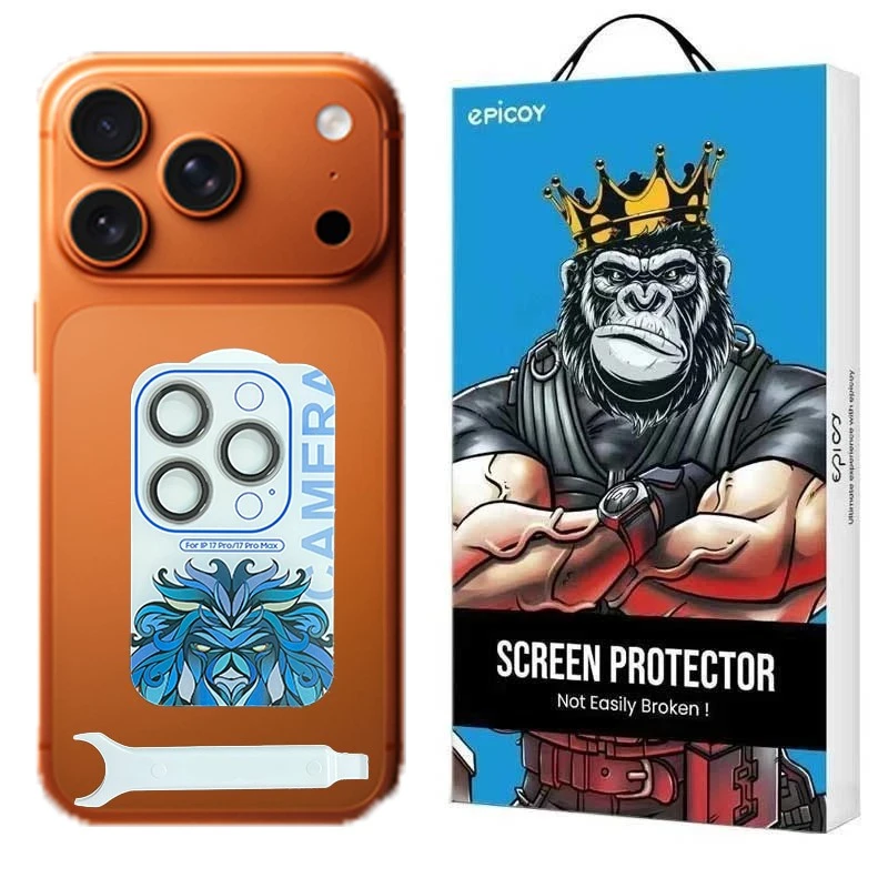 محافظ لنز دوربین اپیکوی مدل Lion ColorLenz مناسب برای گوشی موبایل اپل iPhone 17 Pro Max / 17 Pro