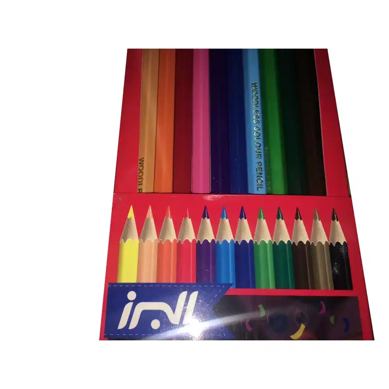 مداد رنگی 12 رنگ البرز مدل Woodless کد G12