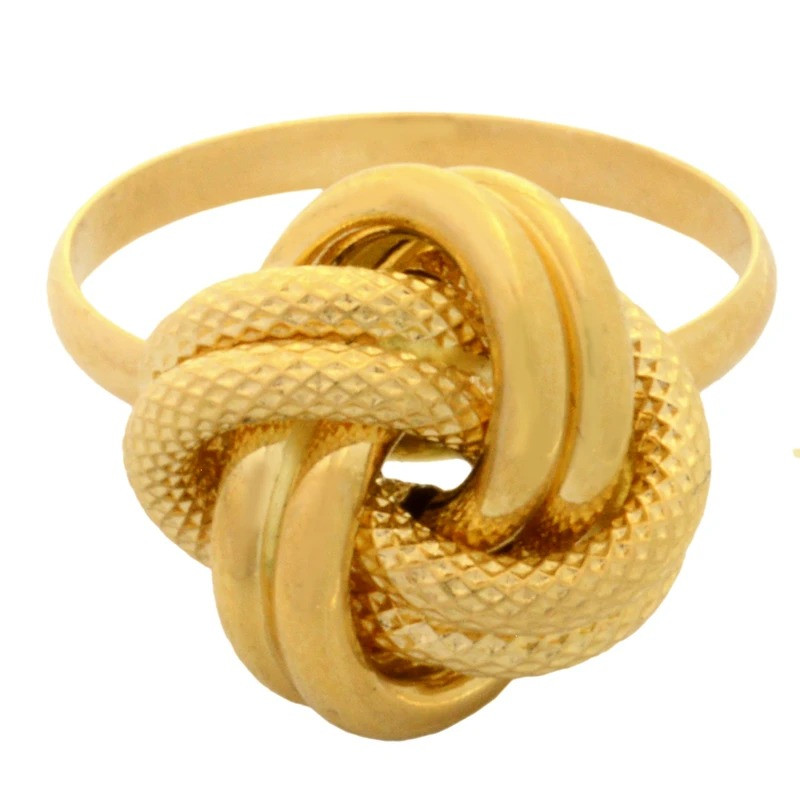 انگشتر طلا 18 عیار زنانه طلای مستجابی مدل گره کد 8645 سایز 50