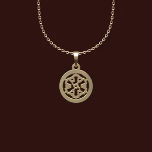 گردنبند طلا 18 عیار زنانه مدوپد مدل هندسی کد X2-1-1190