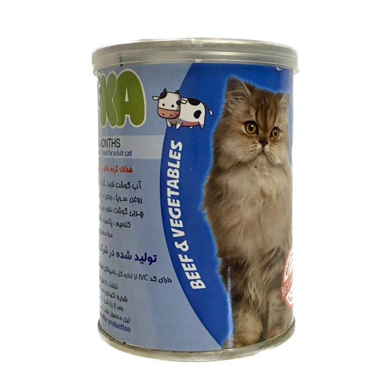 کنسرو غذای گربه بالغ سپکا مدل گوشت و سبزیجات حجم 400گرم