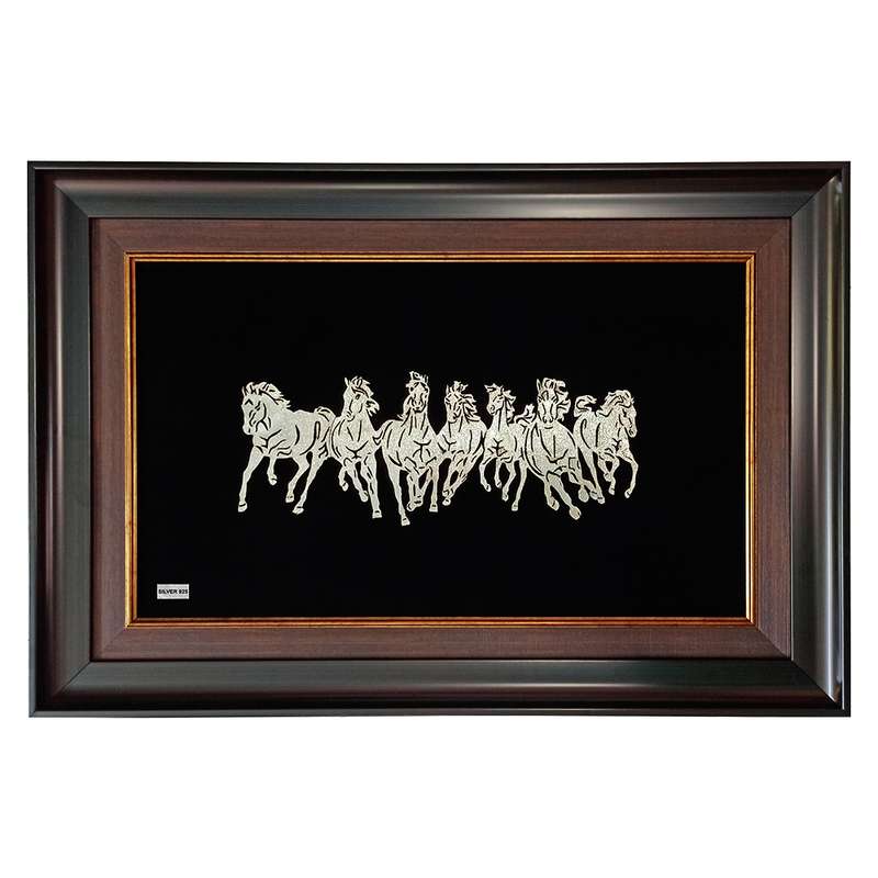 تابلو نقره طرح گله اسب کد L9