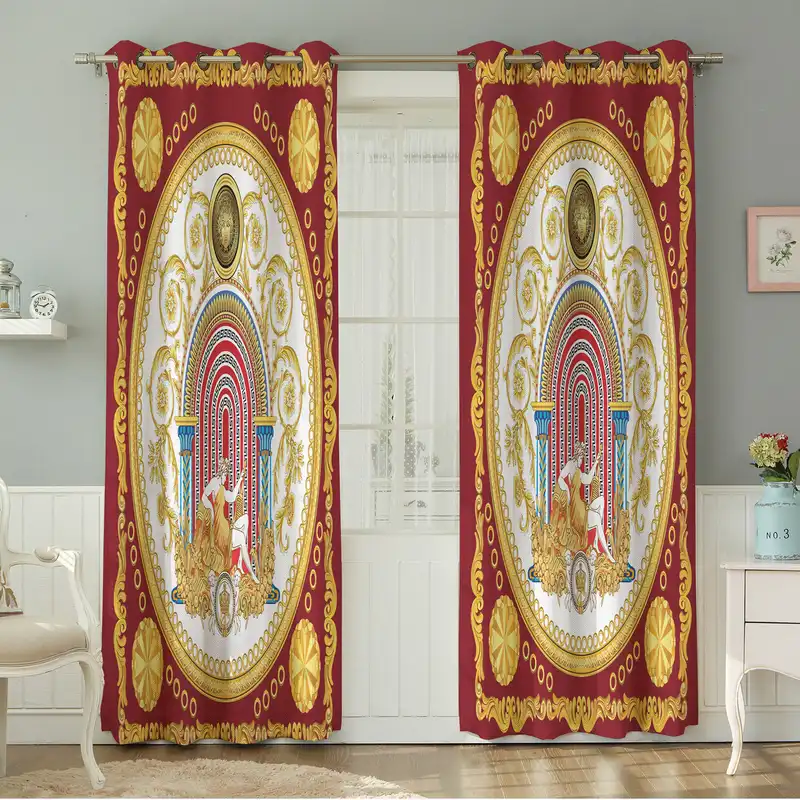 پرده نیروانا طرح  سنتی مدل مخمل کد 5220 سایز 140×280 سانتی متر