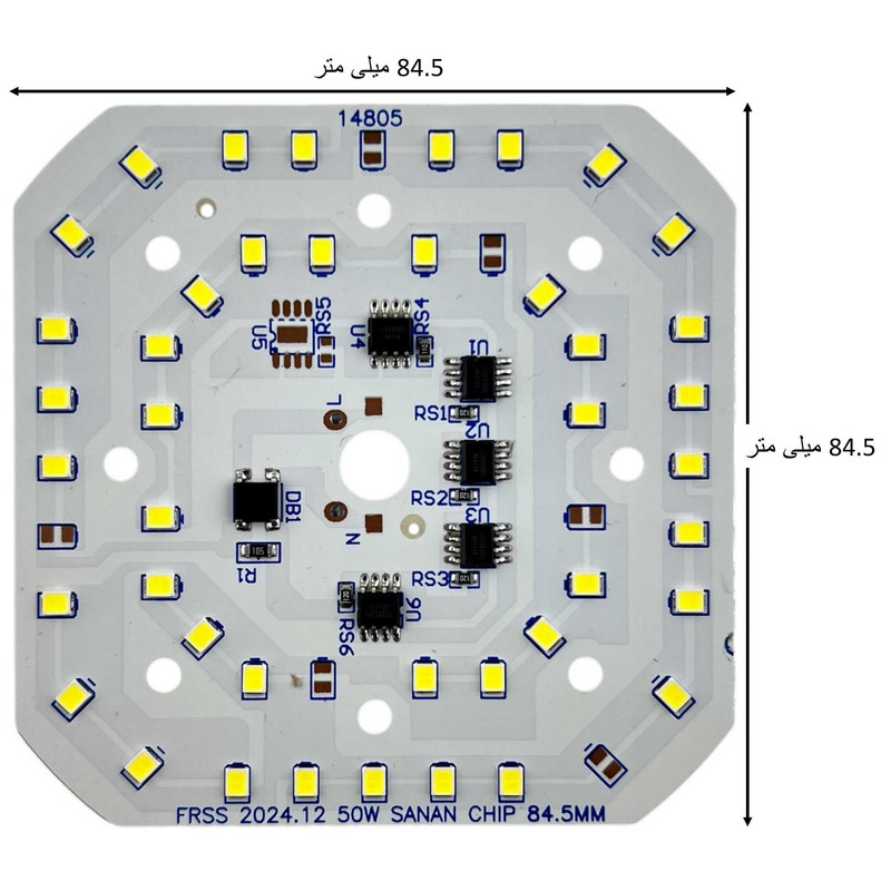 چیپ ال ای دی 50 وات مدل FRSS-SANAN-D85 بسته 12 عددی
