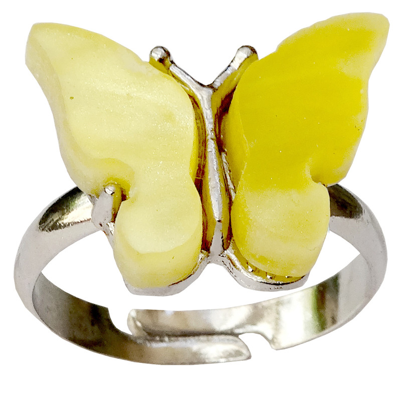 انگشتر دخترانه مدل پروانه عاشق کد 17