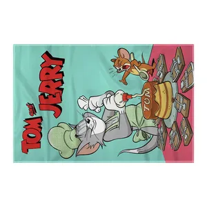 کاغذ کادو ترمه طراحان ایده مدل پترن کارتونی، تام و جری کد strm0988